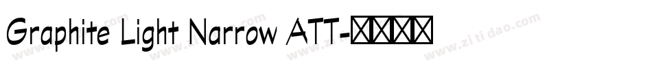 Graphite Light Narrow ATT字体转换